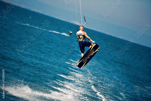 Obraz Kitesurfer in a jump