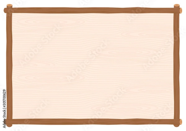 Obraz 枝フレーム_木目_背景なし