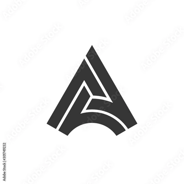 Obraz A Letter Logo Monogram Design Element Template