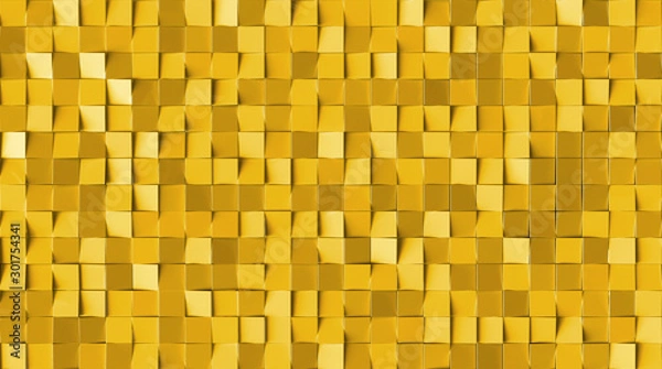 Fototapeta 3d rendering, golden tile background.