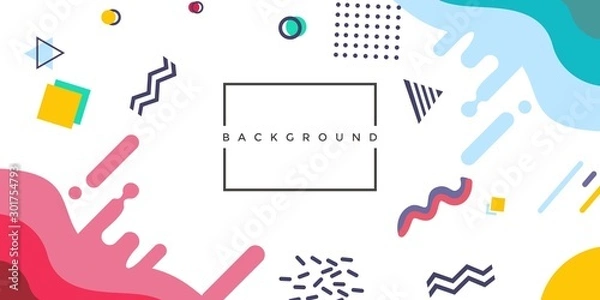 Obraz Memphis colorful background vector