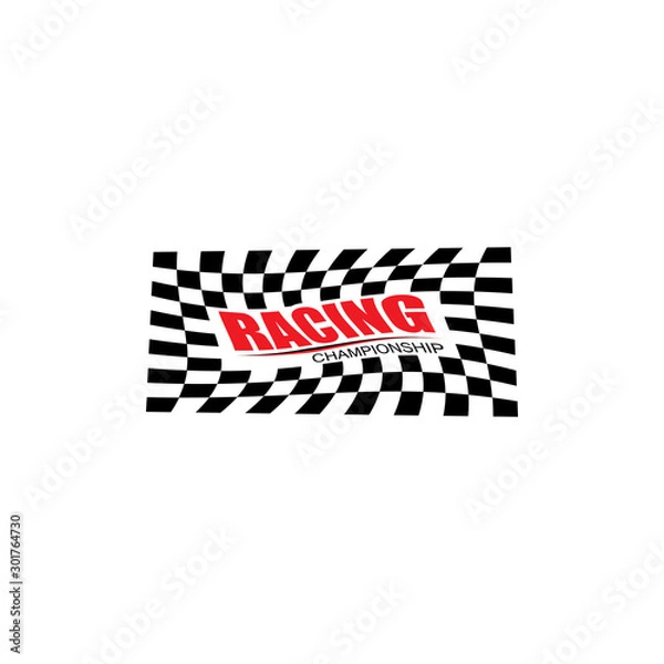 Fototapeta Race flag icon design