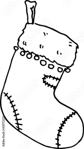 Obraz hand draw winter clothes gifts