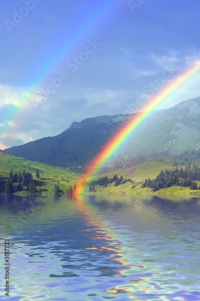 Obraz mountains rainbow