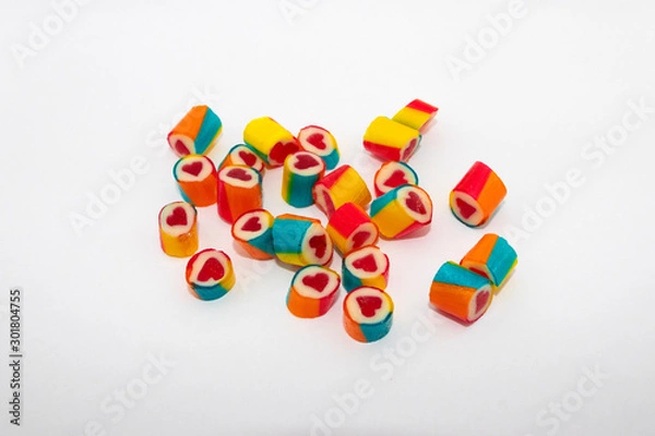 Fototapeta candy on white background