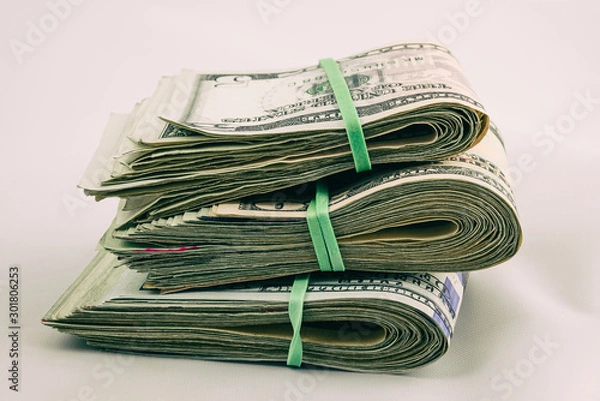 Obraz Stack of folded cash