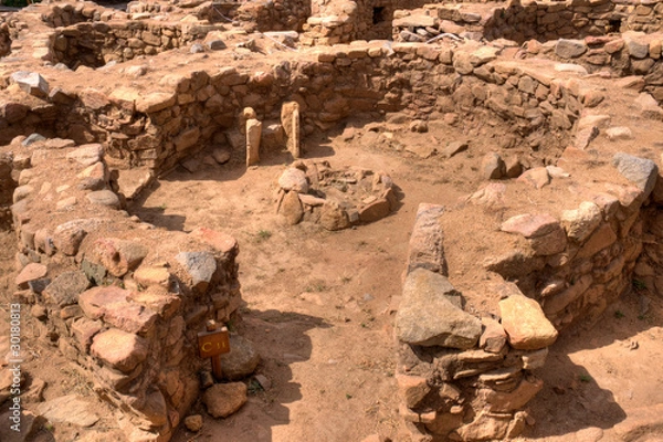 Fototapeta Detail of a Nuraghe village