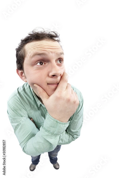 Obraz Confused young man thinking