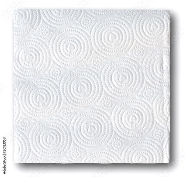 Obraz White tissue paper on white background