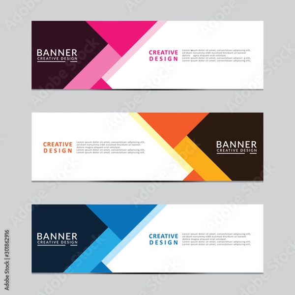 Fototapeta Vector abstract geometric design banner web template. Modern design. Vector illustration