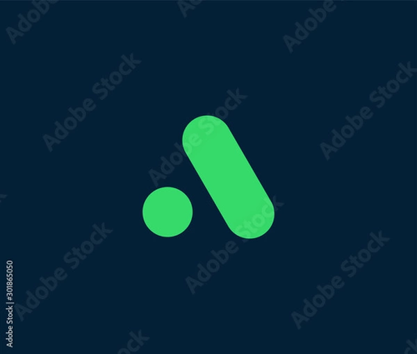 Fototapeta Letter A monogram Logo Icon Premium Minimal emblem design template