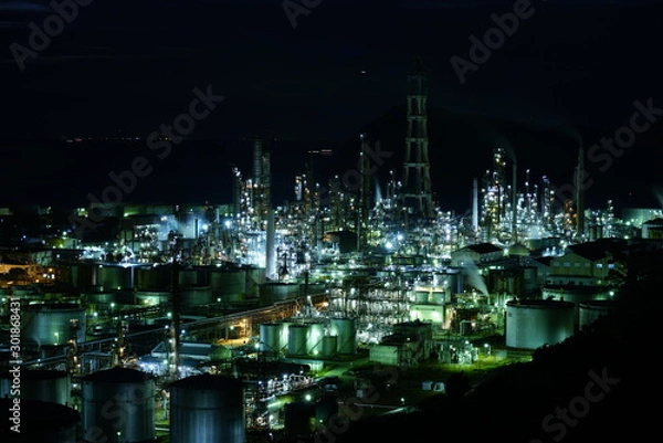 Fototapeta 工場夜景