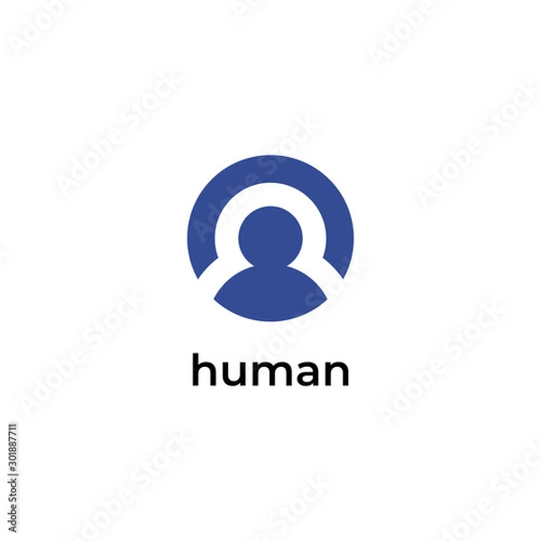 Obraz simple human icon logo