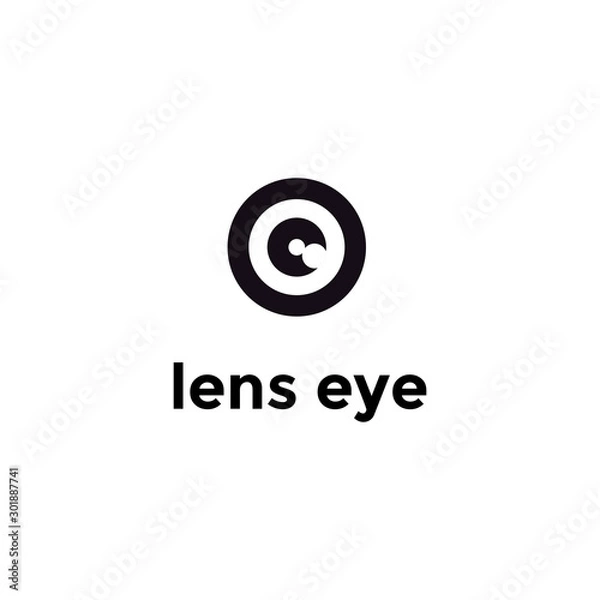 Obraz simple lens and eye logo