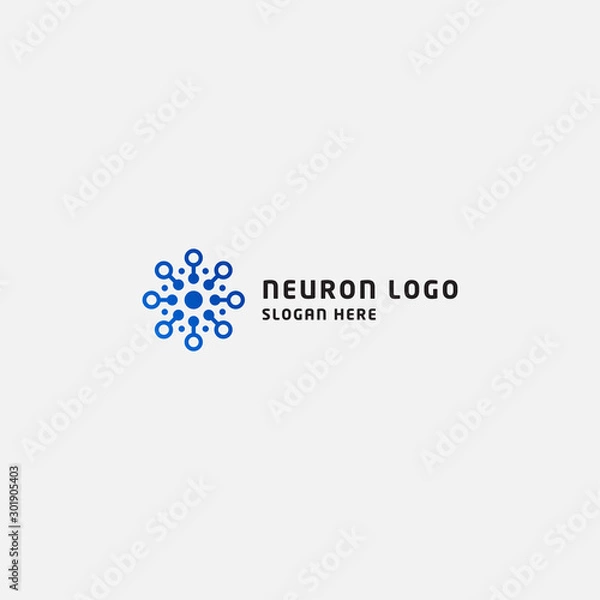Obraz neuron logo design template vector illustration