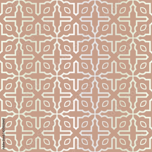 Fototapeta Seamless geometric pattern with modern ornamnet. Vector illustration