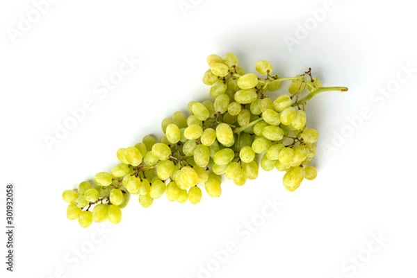 Obraz Green grape isolated on white background.