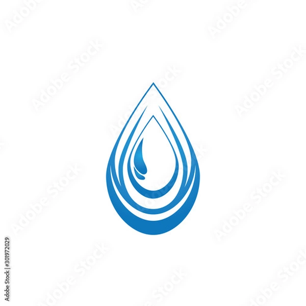 Fototapeta Water drop logo template illustration - Vector