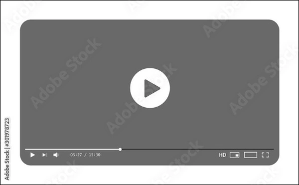 Fototapeta Classic video player template. Vector illustration