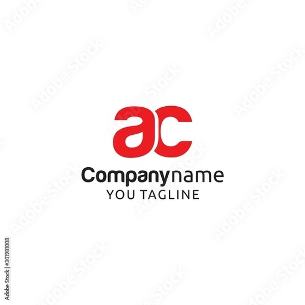 Obraz Letter ac logo simple Vector