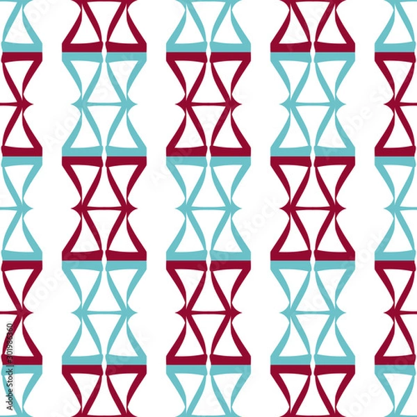 Obraz Bright seamless pattern with vertical elements on a white background.
