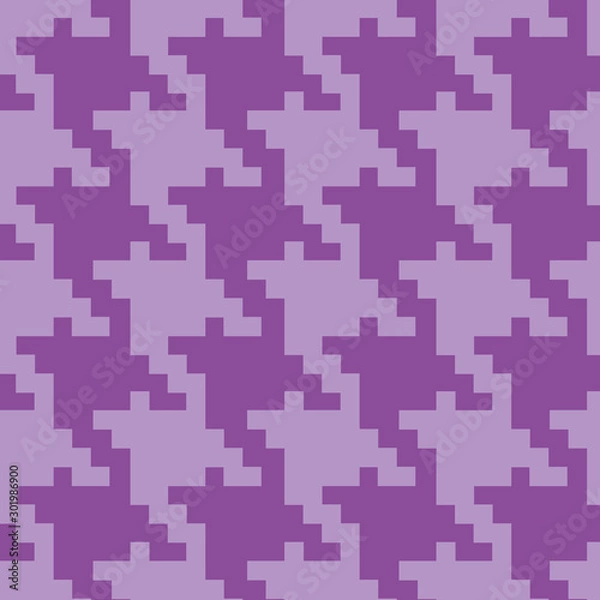 Fototapeta Seamless pied de poule squares background pattern print design