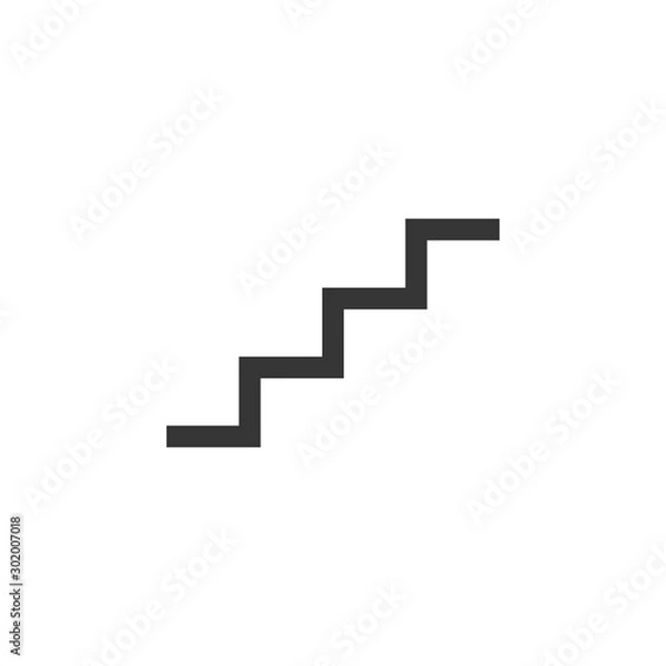 Obraz Stairs Up Icon Vector Illustration