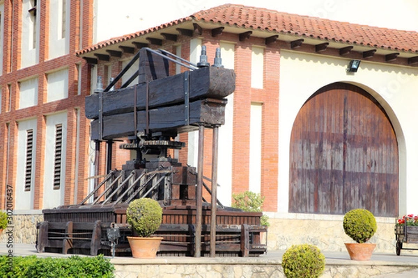 Obraz preserved wine press from Freixenet The top poroducer of Cava in Spain
