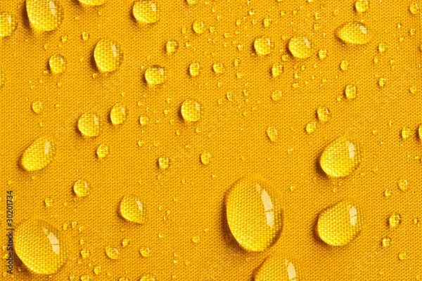 Obraz Drops on Yellow Umbrella