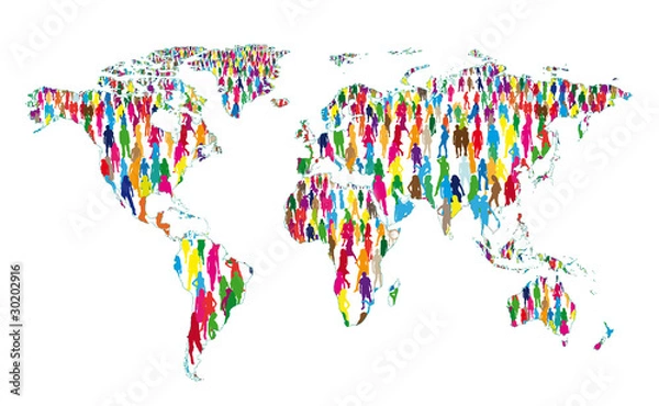 Obraz Population dans le monde