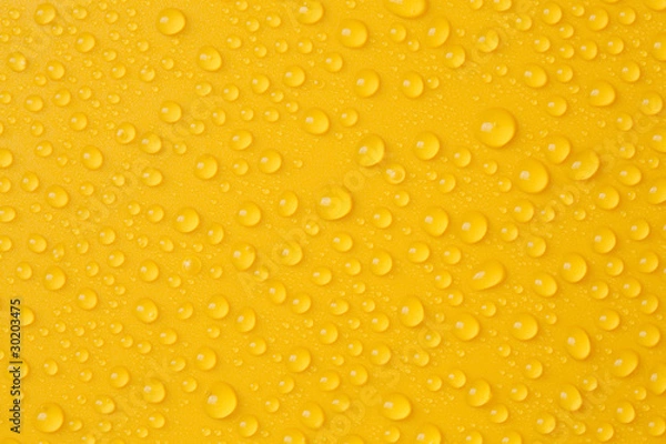 Obraz Water-drops on yellow