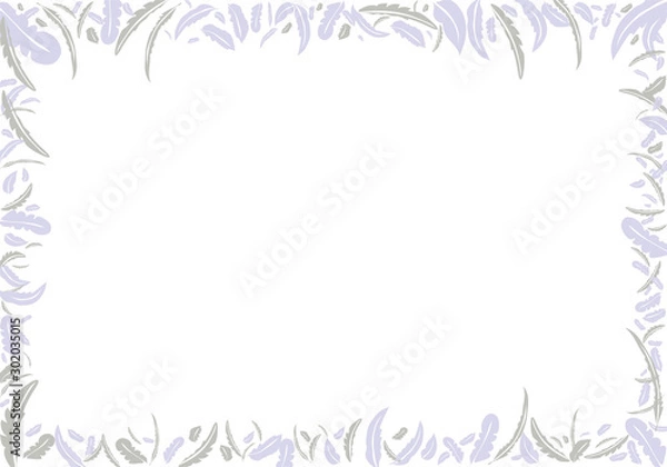 Fototapeta Flying feathers rectangle frame 