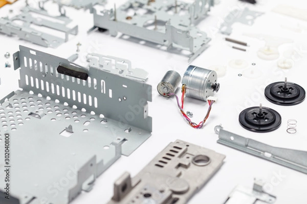 Obraz Old obsolete electronics disassembled