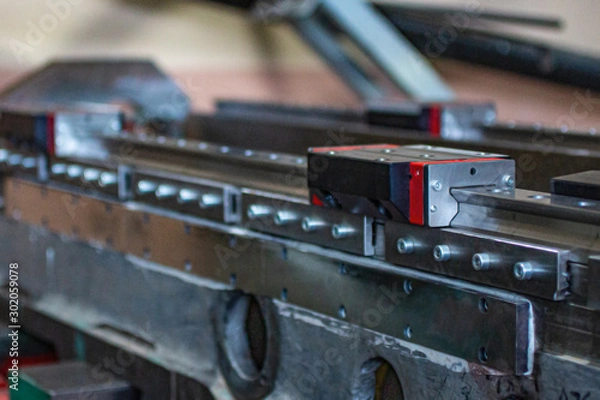 Fototapeta Rail guides for precision machines