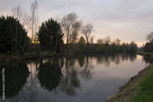 Obraz paysage en hiver