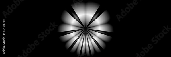Obraz Digital art, panoramic abstract 3D objects, Germany
