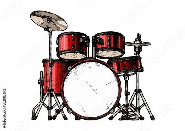 Obraz illustration of drum kit