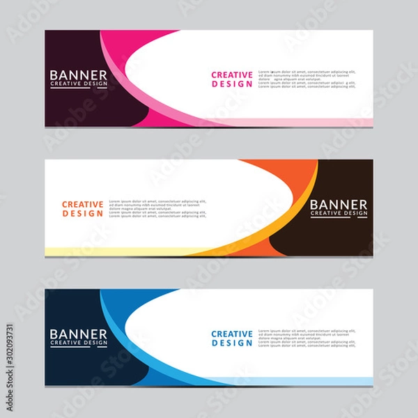 Fototapeta Vector abstract geometric design banner web template. Modern design. Vector illustration