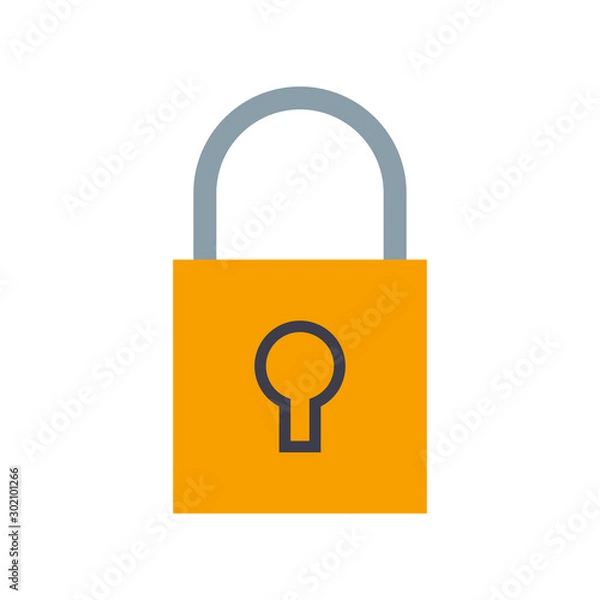 Fototapeta Padlock icon. Security concept. Vector illustration.