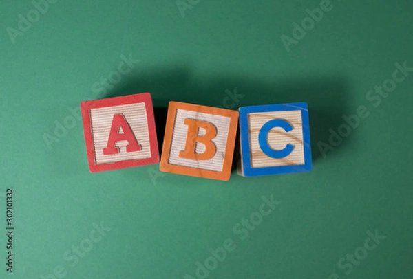 Obraz A, B and C wooden blocks