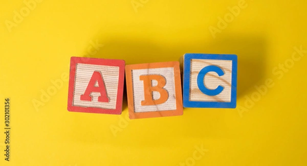 Obraz A, B and C wooden blocks