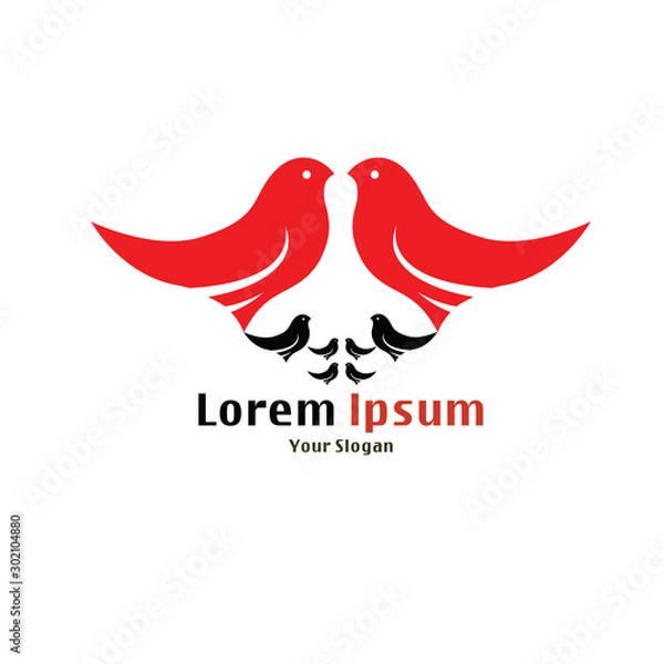 Obraz Birds logo template icon design