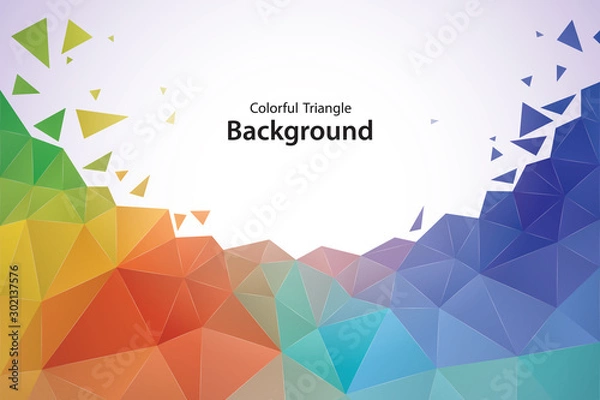 Obraz Colorful Geometric Triangle Background