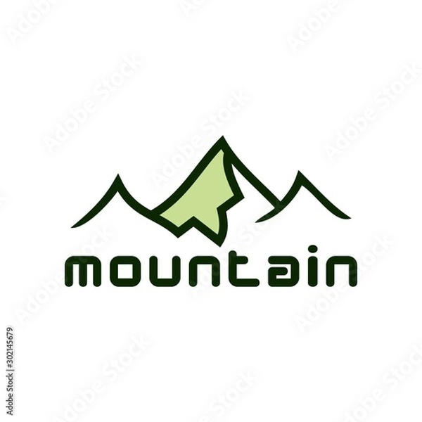 Obraz mountain logo template, outdoor design vector illustration