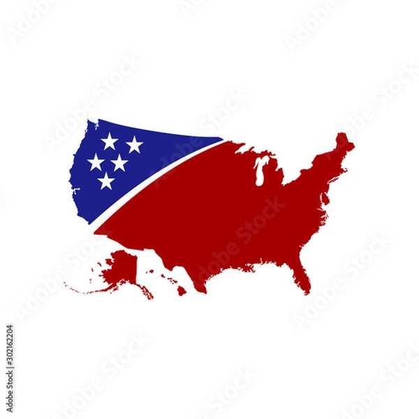 Fototapeta United States Map Vector