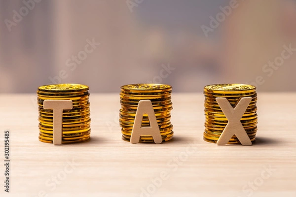 Fototapeta Tax Concept with copy space