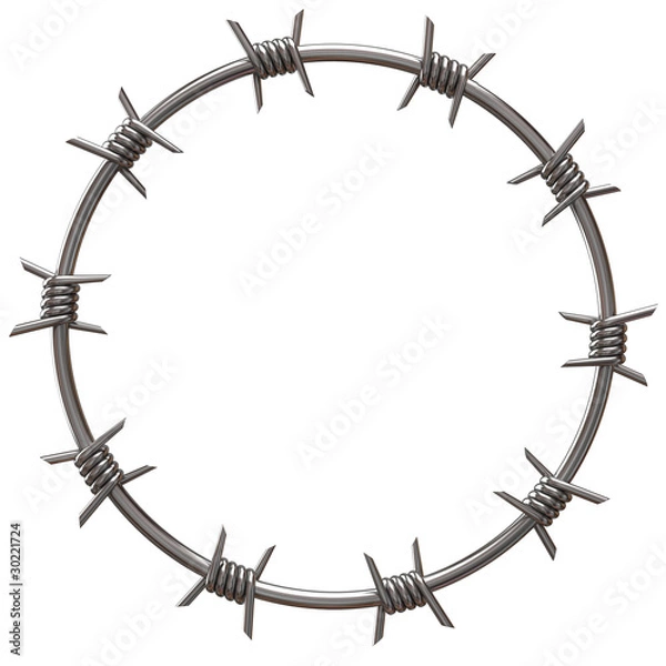 Obraz barbed wire circle