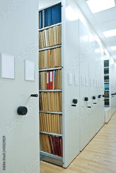Obraz Mobile cabinets with folders