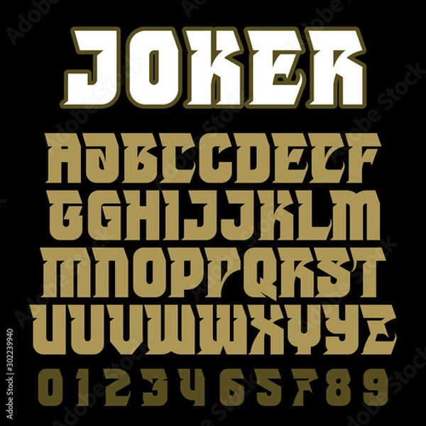 Obraz Heavy metal alphabet. Brutal font. Typography for labels, headlines, posters etc. 