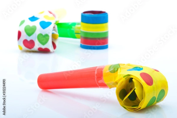 Obraz farbige Tröten für eine Party